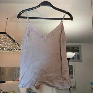 Like new! Aritzia Vegan Silk Dusty Lavender V-Neck Camisole Size S